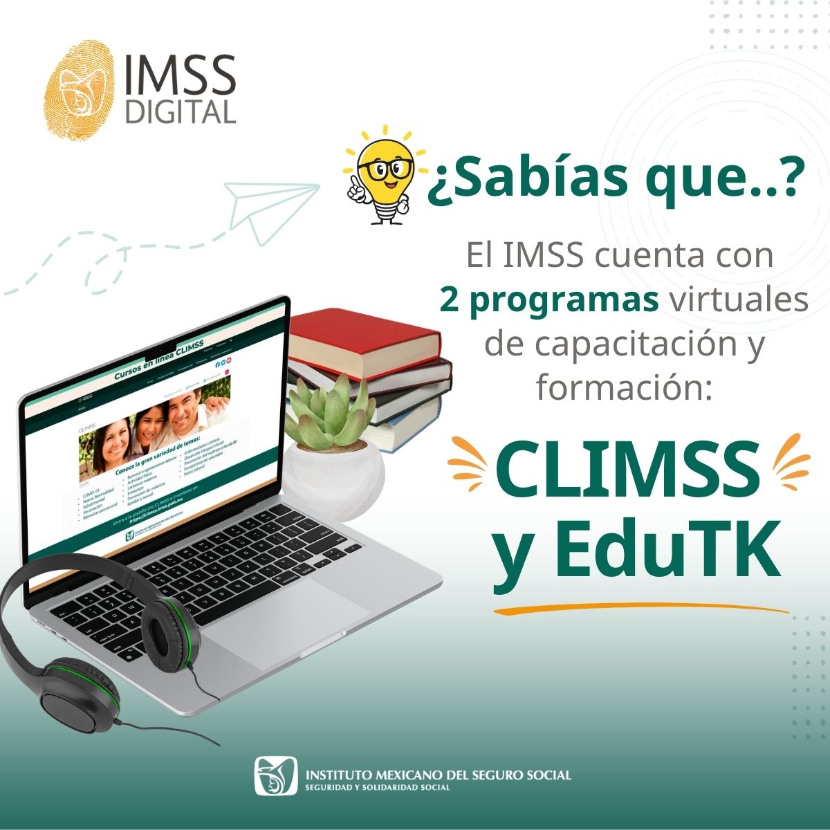 imssdigital's tweet photo. Inscríbete a los cursos gratuitos y en línea 🌐que ofrece el #IMSS.
¡Son para todo el público! https://t.co/J31zSyBHOL