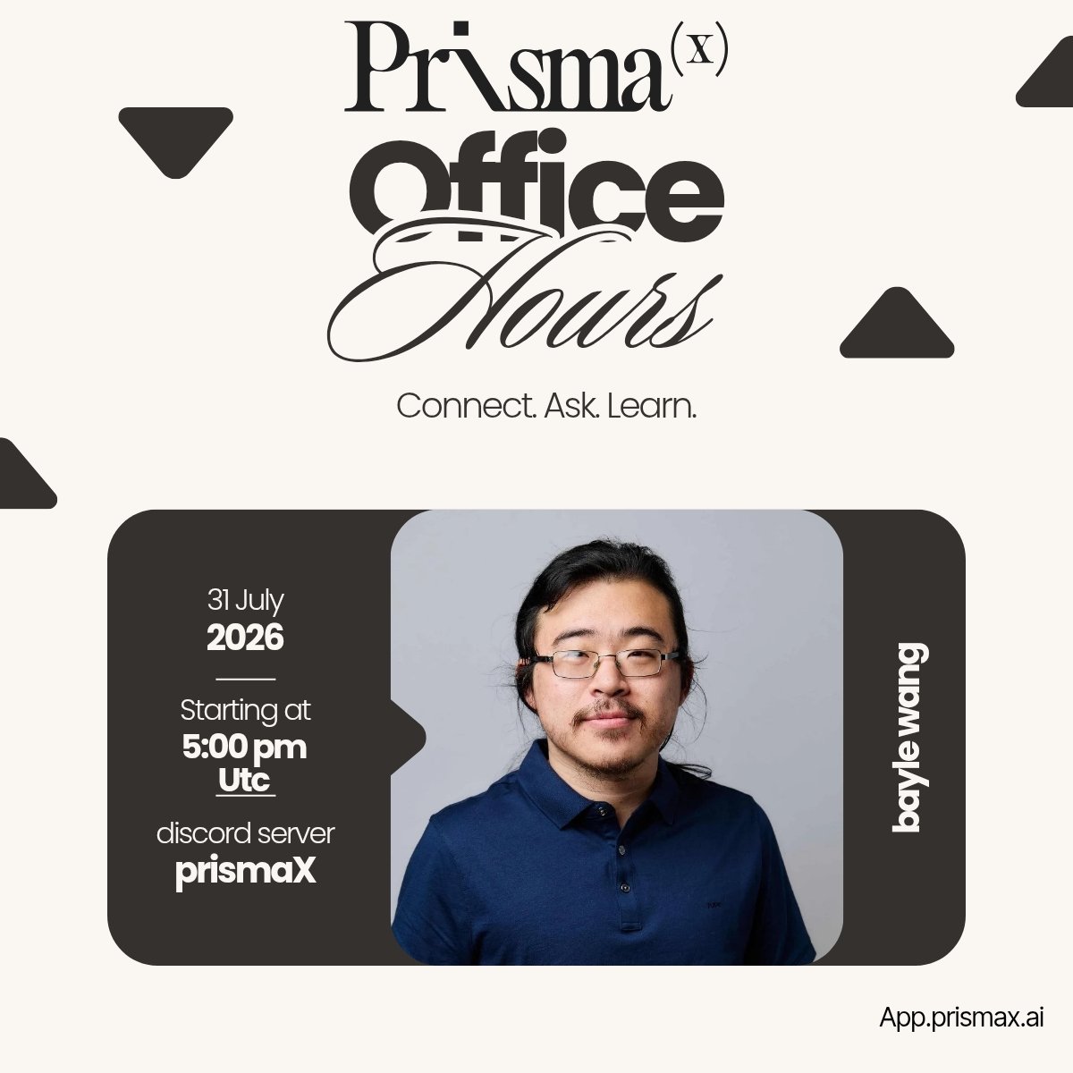 DoctorDynamite3's tweet photo. Office hours Happening it's the opportunity for you to Connect with @PrismaXai Team. bring Your questions, hear thoughtful discussions and gain the deeper insights into the vision, technology and progress of The future of the Prisma. https://t.co/49WCco9pDy