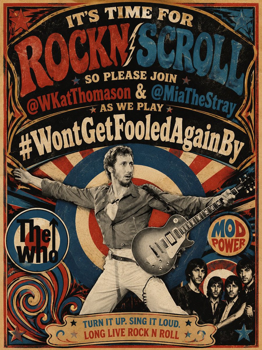 RockNScrollTags's tweet photo. It’s time to Rock N Scroll!!!

So, crank up the volume as we play!!

#WontGetFooledAgainBy 

with @WKatThomason &amp; @MiaTheStray 

Have fun!! 💃🍻🎸 https://t.co/HddyRCnfb3