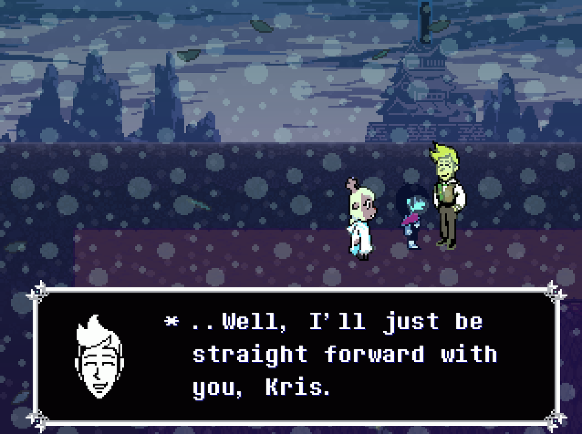 Creative_Name65's tweet photo. APPARENTLY IF YOU ADD NOELLE IN THROUGH SAVE EDITING YOU CAN START ANOTHER WEIRD ROUTE IN CHAPTER 5???

#DELTARUNE https://t.co/gWmA25oH98