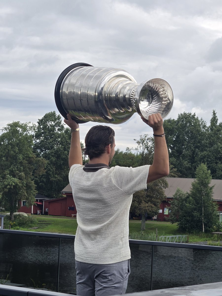 keeperofthecup's tweet photo. KK brings the #stanleycup back to his hometown in Pori Finland.  @nhl
@HockeyHallFame @Canes https://t.co/BeU63M2rpN
