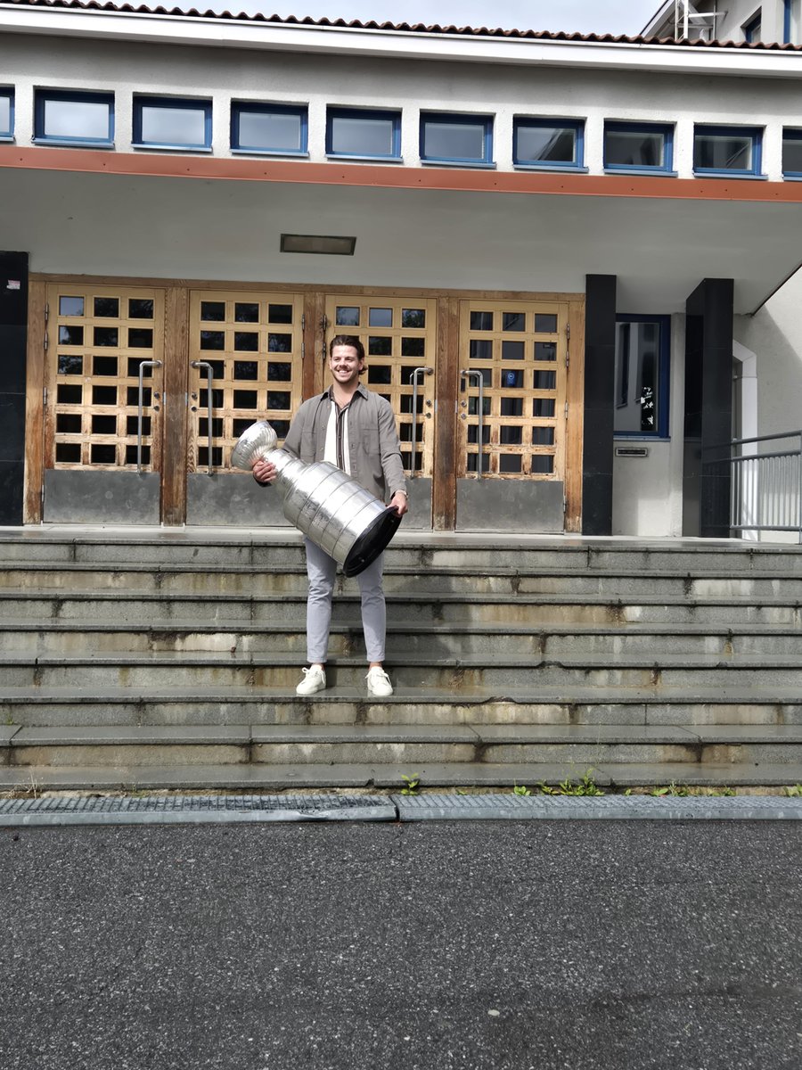 keeperofthecup's tweet photo. KK brings the #stanleycup back to his hometown in Pori Finland.  @nhl
@HockeyHallFame @Canes https://t.co/BeU63M2rpN