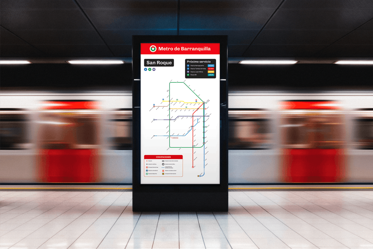 TheFenyxx's tweet photo. Bueno llevaba un rato trabajando en una idea PERSONAL y después de este tuit decidí dedicarle algo más de tiempo entre mis obligaciones. Imaginé a Barranquilla entera con líneas de metro, solo como ejercicio de diseño. Viable o no, no se, pero si que disfruté desarrollandolo https://t.co/4Og12i21n6