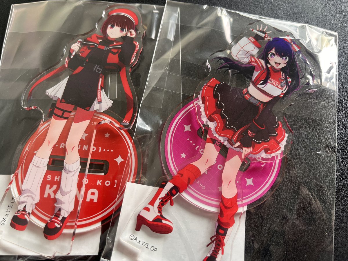 _oshinoco_'s tweet photo. ラウンドワン、買えて良かった〜🤭✨✨

ルビーとあかねちゃんのアクスタ、
等身の缶バッジが出ていませんでした。

そしてガチャするの忘れた💦😫

#ROUND1
#推しの子 https://t.co/OM4vy82ueh
