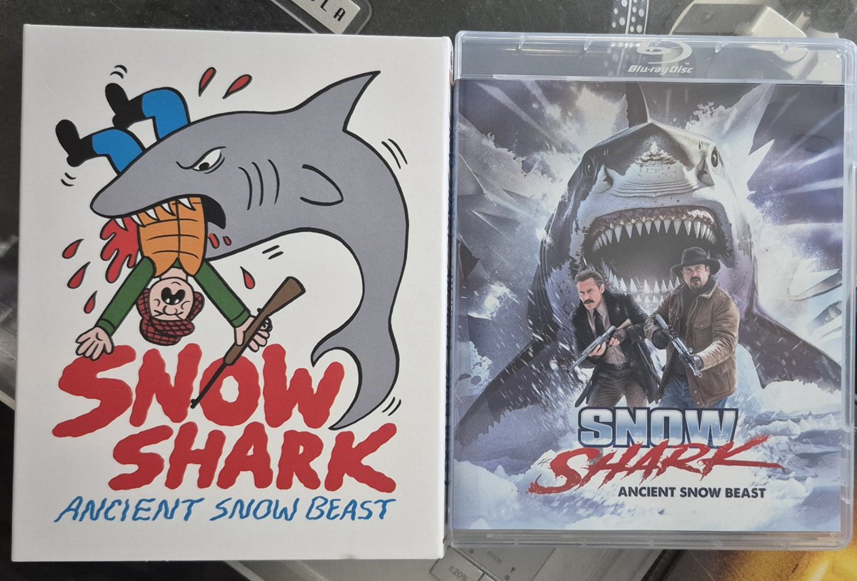 Gargotheron's tweet photo. Today's Amityville Shark Ninja triple feature https://t.co/TE2Bdm9adN