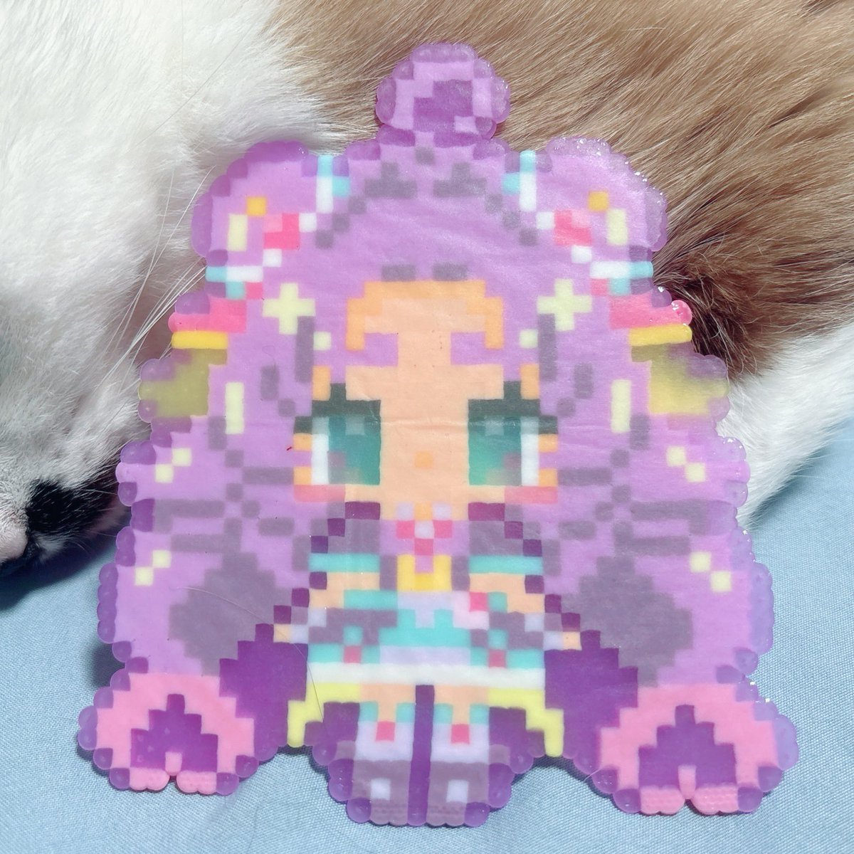 nemurimako's tweet photo. キュアアンサーとキュアミスティック作った🪄︎︎✨
名探偵プリキュアシリーズいっぱい作ろ(　◜ω◝　)
アイロンビーズ楽しい！！！ https://t.co/GONRpxXn8D
