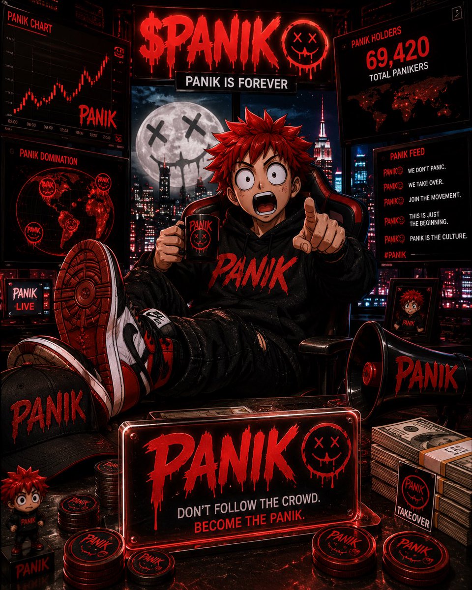 PANIKToken's tweet photo. 🚨 YOU’VE ENTERED PANIK MODE. 🚨

🌎 The culture is spreading.
😱 The memes are getting louder.
🔥 The PANIK is just getting started.

DON’T FOLLOW THE CROWD.
BECOME THE PANIK.

🩸 $PANIK 🩸

DROP A 😱 IF YOU’RE HERE BEFORE EVERYONE ELSE. 👇

♻️ Repost to spread the PANIK. https://t.co/xMIOjtGQxA
