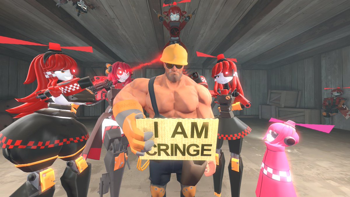 Abhelter's tweet photo. "The confession" (december 17, 2024)
This is true, he is cringe.
#SFM #SourceFilmmaker #TF2 #TeamFortress2 #MimiSentry #MimiSentryisbetterthanthebuffmercs #MiniSentry #Senthia #DellSpencer #Noelle #Sapphyre #buffmercsaretrash #Engineer https://t.co/k6JqwEoKB8