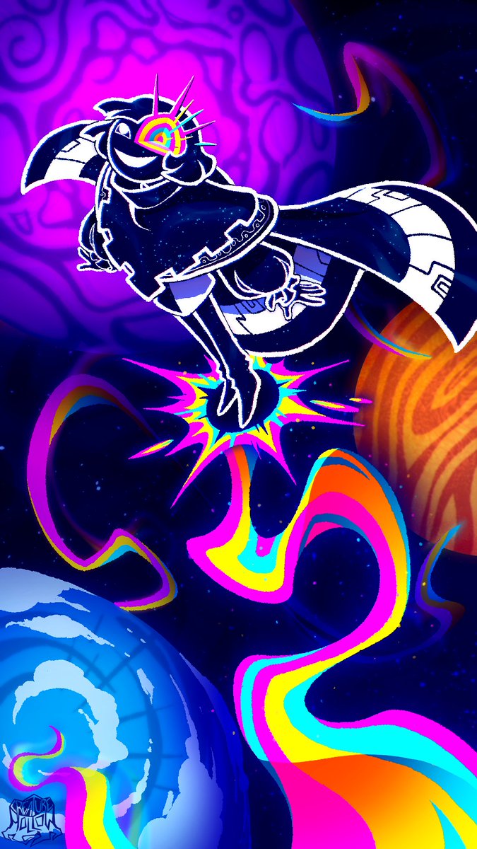 CreatureHollow's tweet photo. ART FIGHT ATTACK # 5🔍

This one is for @rgb_tato's Voyager! A sudden bright change of pace to the others, but super fun to do. Big fan of this guy's whimsy https://t.co/UQEo4ArxqS