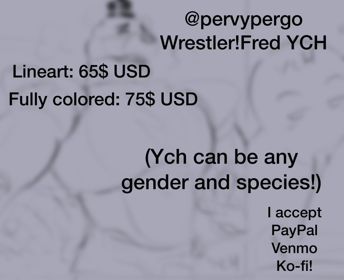PervyPergo's tweet photo. Wrestler Fred ych now open!! DM if interested Rts appreciated! 💕🗣️ #nsfwych #nsfwart https://t.co/E6z2XNLXN9