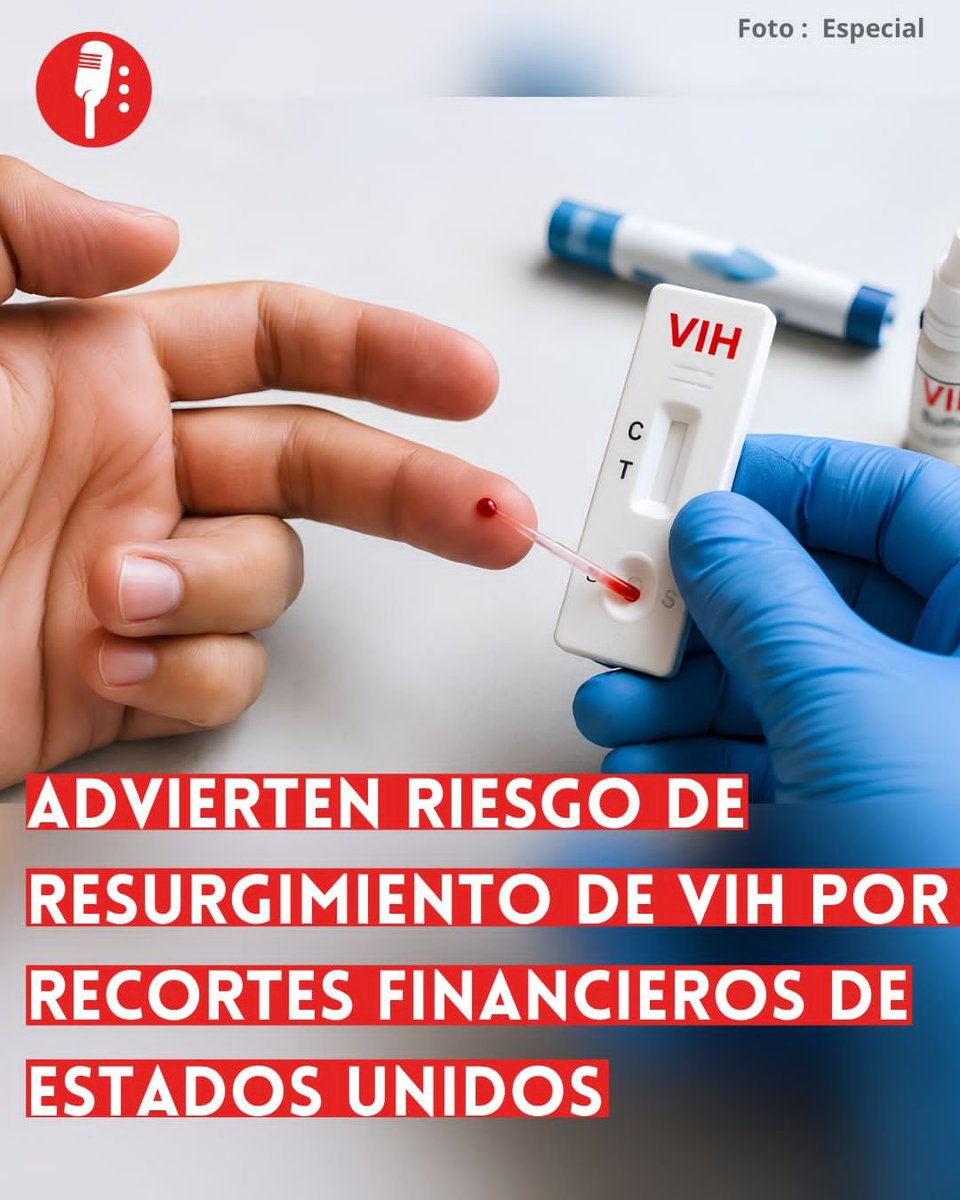 ReporterosMX_'s tweet photo. ⭕️ OJO | ADVIERTEN RIESGO DE RESURGIMIENTO DE VIH POR RECORTES FINANCIEROS DE ESTADOS UNIDOS

La UNAIDS (@UNAIDS) alertó desde Ginebra que los recortes del presidente de Estados Unidos, Donald Trump (@POTUS) redujeron un 18% los fondos globales contra el virus en 2025. Con un presupuesto de 7 mil 300 millones de dólares, el nivel más bajo en 20 años, peligra la meta de erradicar la enfermedad para 2030, afectando gravemente los tratamientos preventivos en países de África subsahariana. 
https://t.co/Ja5glxHIKL