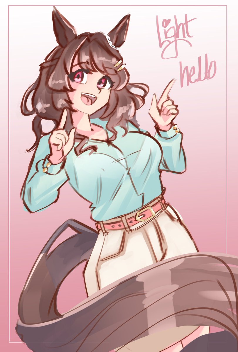 blysill's tweet photo. It’s Light Hello! #umamusume https://t.co/sR7n962i0S
