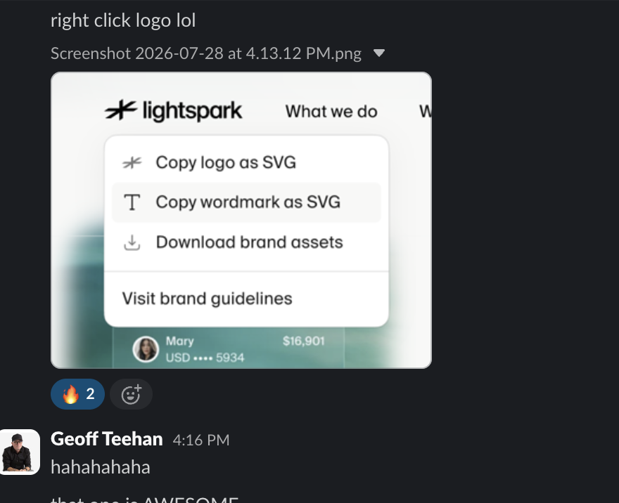 gt's tweet photo. Right-click logo to get logo/brand assets. My teammates are awesome. Yoink this idea and thank @patcapulong https://t.co/Xr0lJyCQBC