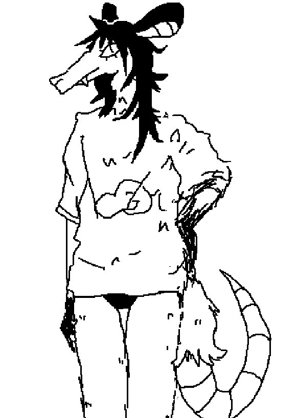 gambabaca's tweet photo. one of the first sketches i ever made of mazie for today since no new art . i constantly forget about her tail https://t.co/DFyVdHHUvO