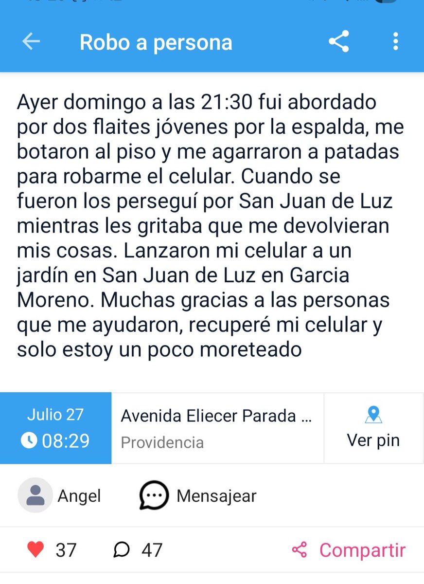 IvanNeil2's tweet photo. @sebastiansichel @MuniNunoa
Ya payaso #sichel tienes abandonada la comuna repleta de #delincuentes #motochorros #asaltos ¿Cuando te vas a poner las pilitas y van a fiscalizar? Falta seguridad en #Ñuñoa Aburridos con tu ineptitud,juntando antecedentes y denuncias
#ContigoCHV https://t.co/CXAhTHjkxM