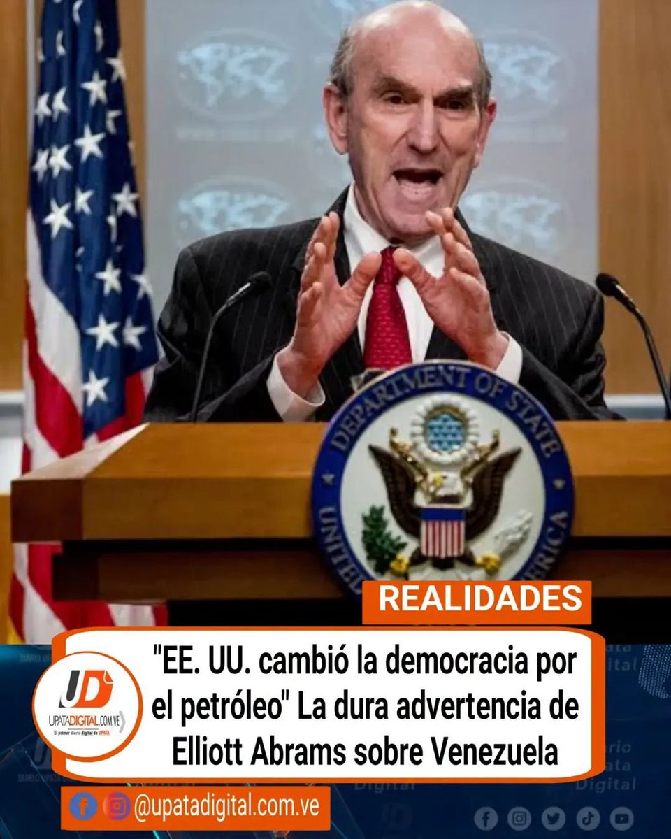medinake's tweet photo. 🚨 Lapidarias palabras de Elliot Abrams. https://t.co/3oxZDdSGpa