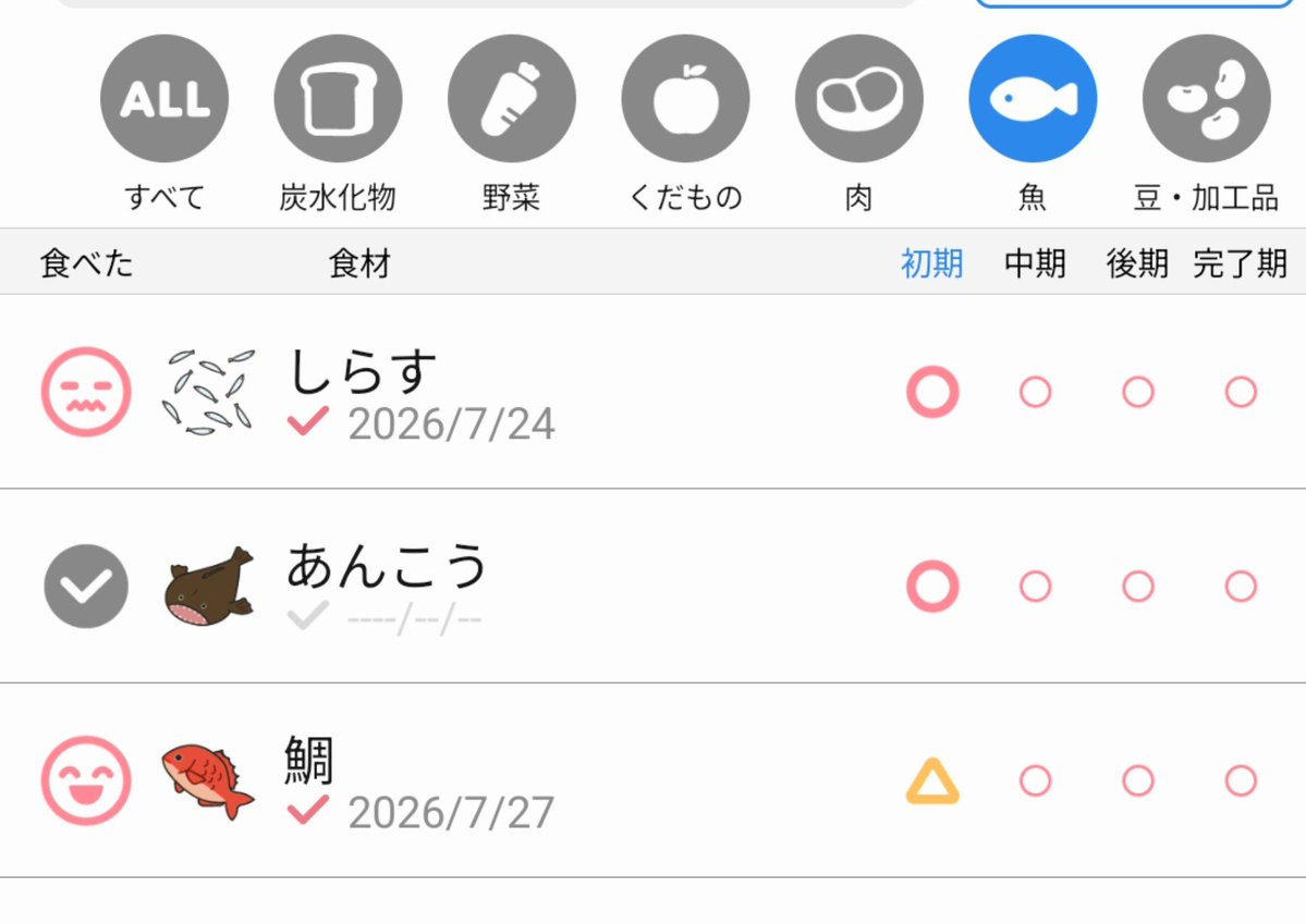 mikku_T's tweet photo. アプリの離乳食食材リストに｢あんこう｣ってあるんだけどアンコウッテナニ…
(大人の私でも食べたことないのに食べさせた人いるんかなっていう単純に疑問) https://t.co/Ocw3XPGPxU