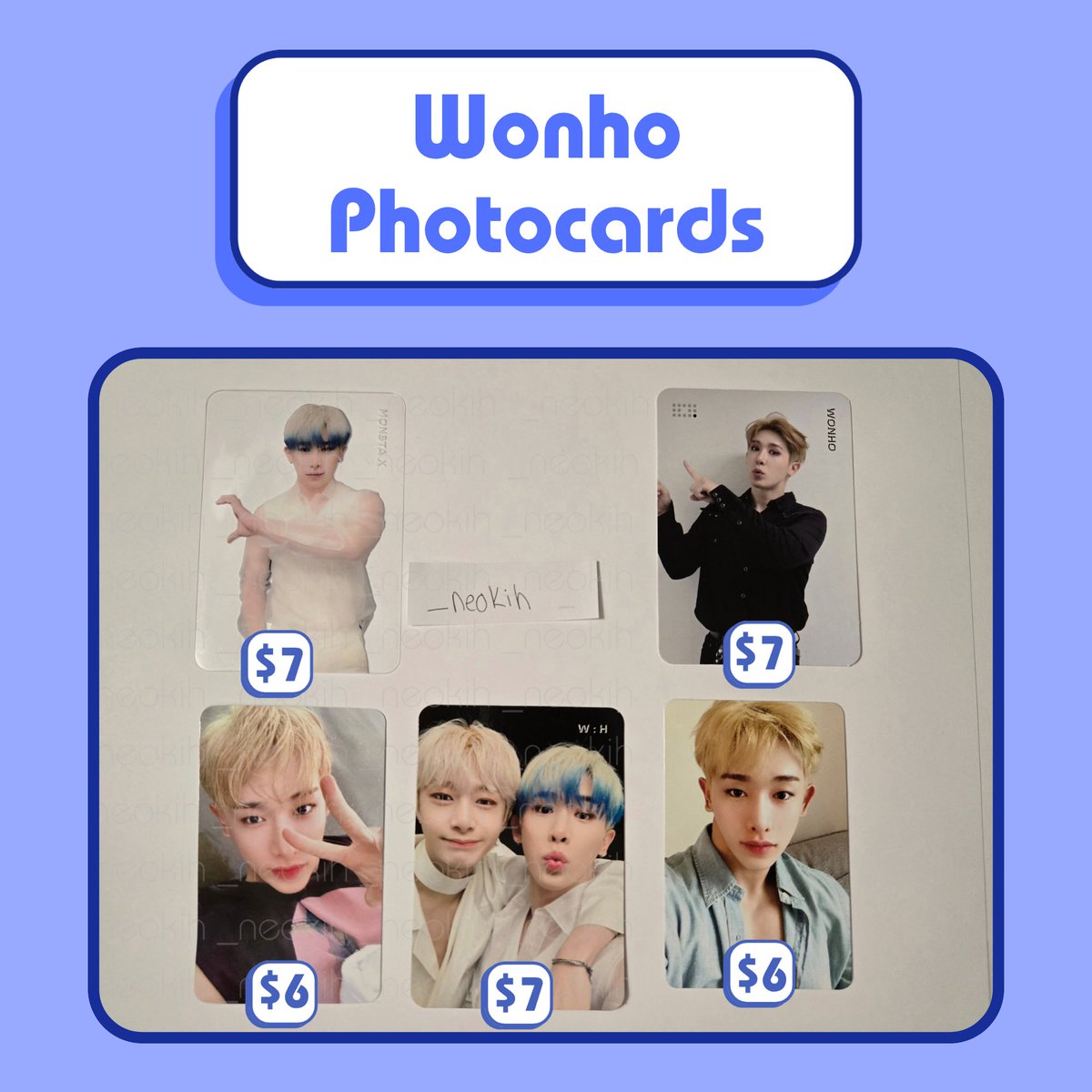 _neokih's tweet photo. Monsta X &amp; Solo Wonho Photocards
❀ Getting 3 or more items results in a dollar discount off each item.
❀ Stamped $0.80 - $2.00 for domestic
❀ ww stamped $1.75 - $2.24
❀Dm for tracked shipping
❀Location: Nevada USA https://t.co/av1FC8jSSL