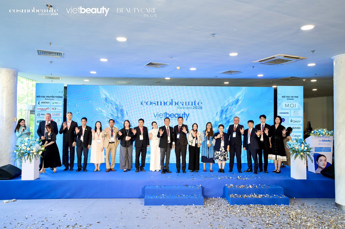 pharasimowicz's tweet photo. THE 17TH INTERNATIONAL EXHIBITION – VIETBEAUTY X COSMOBEAUTÉ VIETNAM 2026
“SKINCARE &amp; PERSONAL CARE, MAKEUP &amp; PROFESSIONAL TREATMENT, BEAUTY SOLUTIONS AND SERVICES IN VIETNAM”
📜 🇬🇧 https://t.co/mxiXDC3uNn
📜 🇻🇳 https://t.co/dxSzTBv1hy
23 – 25.07.2026, HCMC, Vietnam https://t.co/rJ4Mm1tUjx