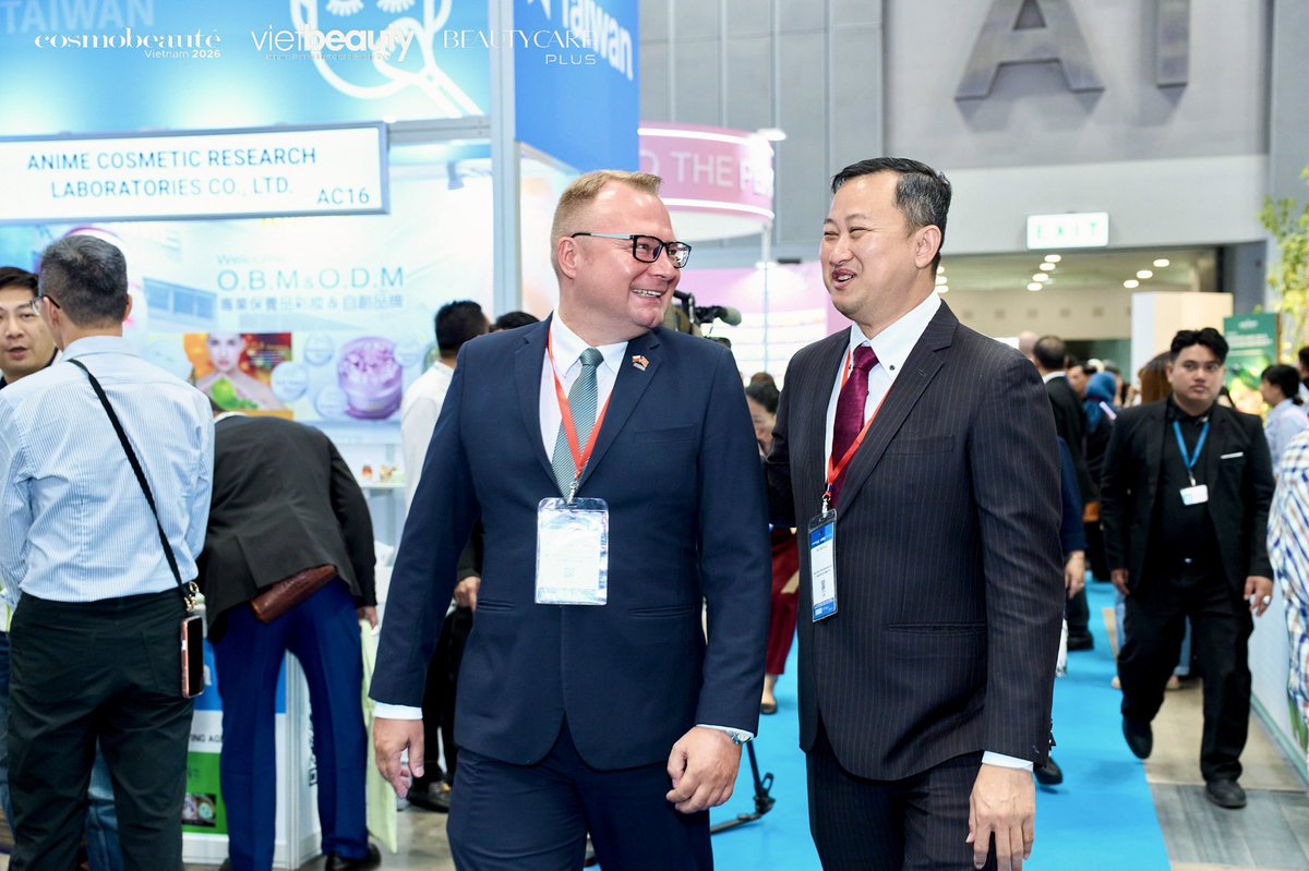 pharasimowicz's tweet photo. THE 17TH INTERNATIONAL EXHIBITION – VIETBEAUTY X COSMOBEAUTÉ VIETNAM 2026
“SKINCARE &amp; PERSONAL CARE, MAKEUP &amp; PROFESSIONAL TREATMENT, BEAUTY SOLUTIONS AND SERVICES IN VIETNAM”
📜 🇬🇧 https://t.co/mxiXDC3uNn
📜 🇻🇳 https://t.co/dxSzTBv1hy
23 – 25.07.2026, HCMC, Vietnam https://t.co/rJ4Mm1tUjx