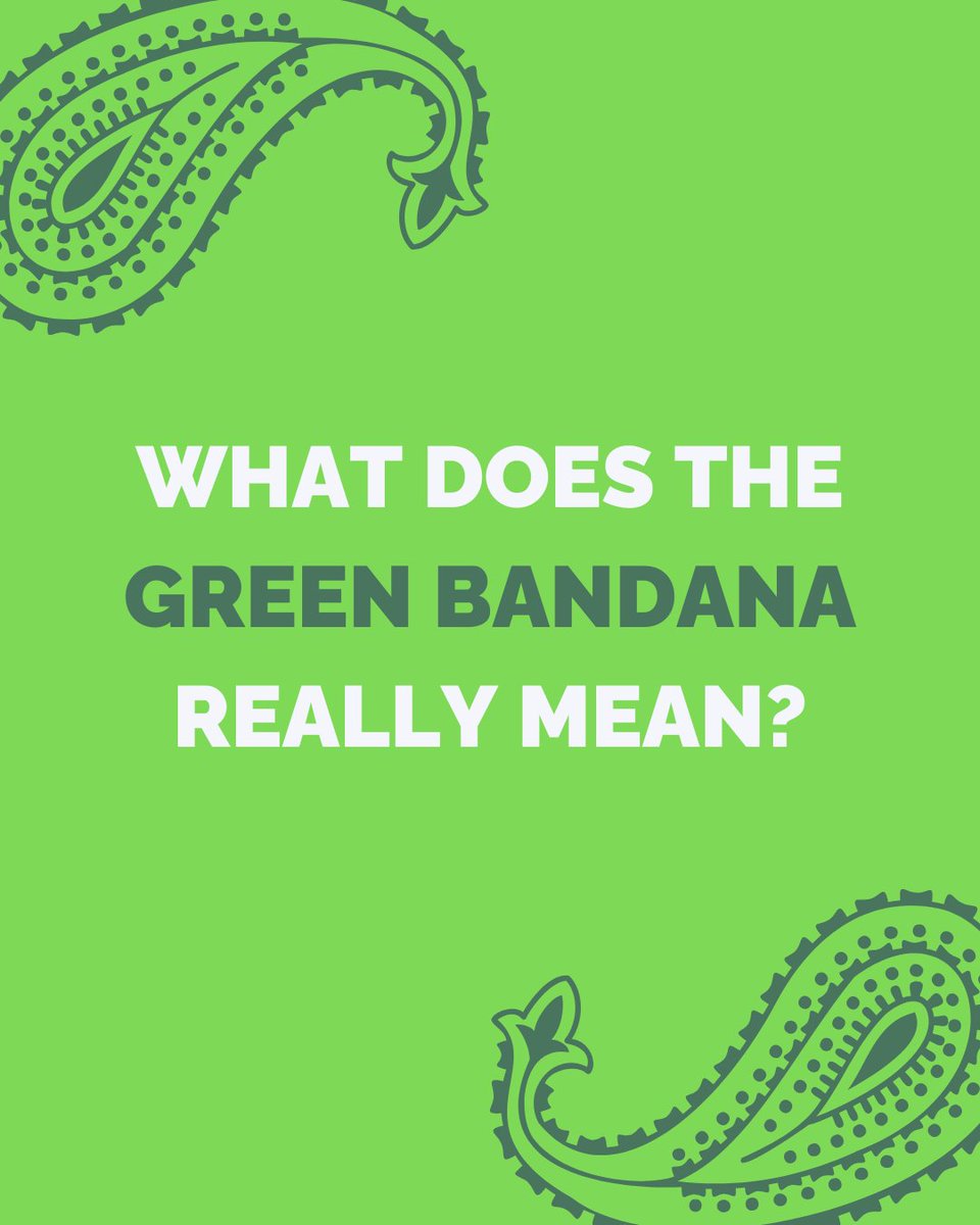 TheBandanaProj's tweet photo. It's more than fabric. 💚

A green bandana on someone's backpack means they're trained to connect you to mental health &amp; suicide prevention resources. You're not alone. It's safe to talk.

Click the link in our bio.
#GreenBandanaProject #GreenBandana #MentalHealth #YouAreNotAlone https://t.co/3Z4XsLo4xI