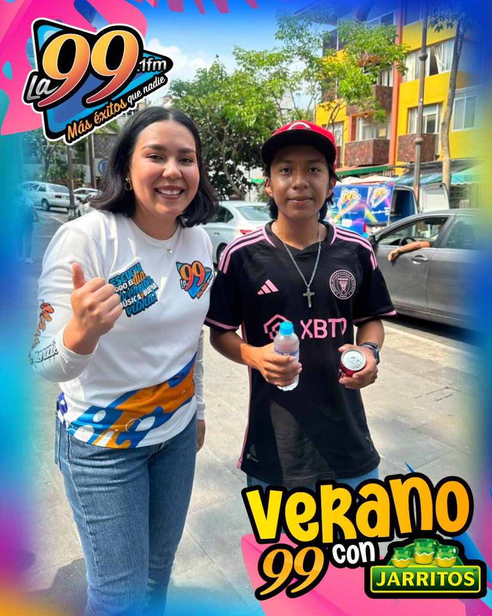 La99fm's tweet photo. ☀️ ¡El Verano 99 ya comenzó! 🏖️🥤
Ven a jugar con nosotros y llévate increíbles premios de Jarritos. 😎🍊🍍🍓
¡Participa, diviértete y haz de este verano el más refrescante! 💚

#Verano99 #La99FM #Jarritos https://t.co/JaqL0VEc9G