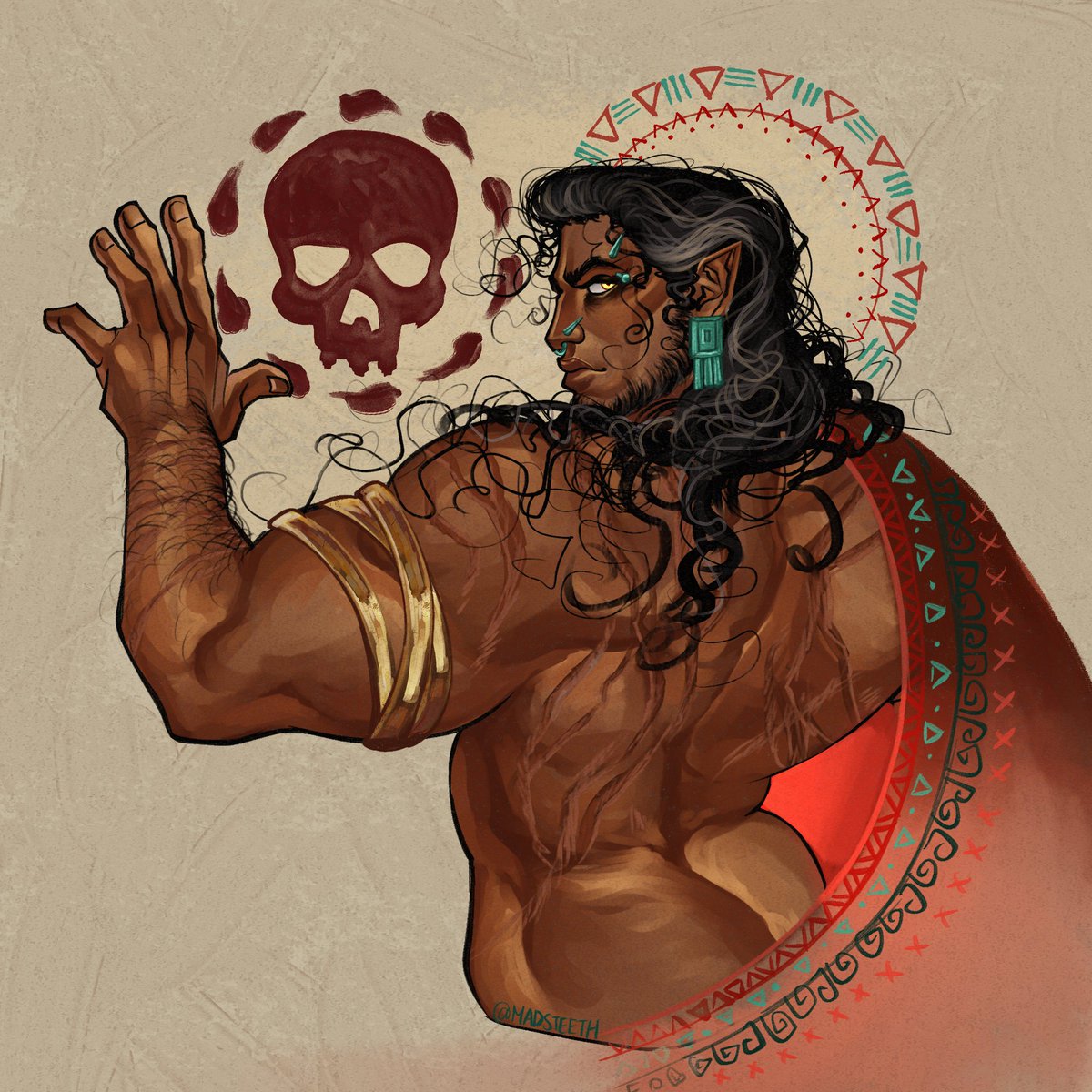 fangsteeth's tweet photo. I missed him so much... I finally have some time to draw 😛 have a denzel doodle 
#oc #thedarkurge #bg3 #originalcharacter #myart https://t.co/fWQ4O9OtFu