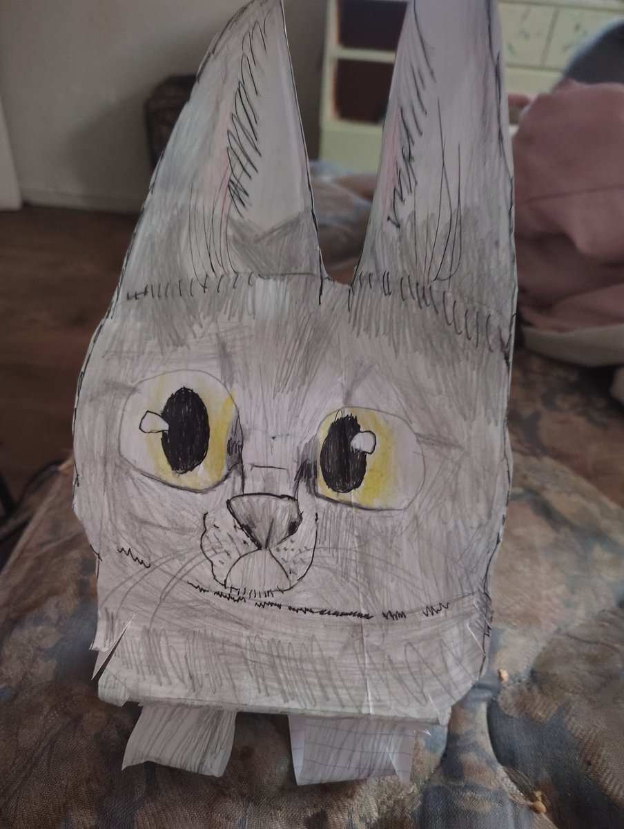 CupcakeFri81178's tweet photo. Meet My Paper Cat Rocky (Btw I make people Pets!! :3) I got a TikTok name Cupcakeandcandy5799 on Tiktok https://t.co/DDgaZLtBBS
