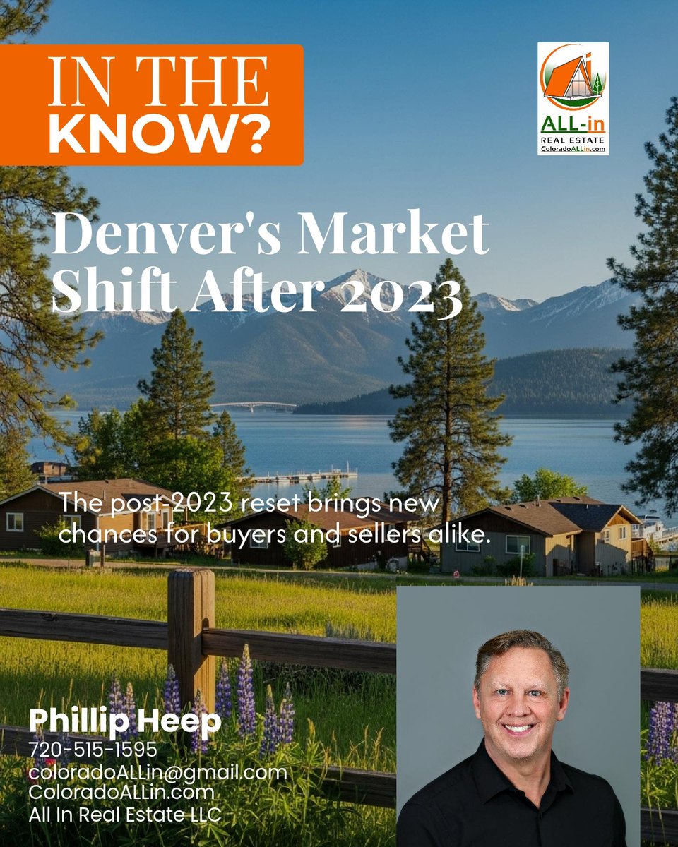 philheep's tweet photo. Denver’s post-2023 market reset opened the door for real negotiation, today, buyers and sellers both have more options and leverage. 🏠🤝

What’s your strategy in this balanced Denver scene? https://t.co/M2CIVxr9S5