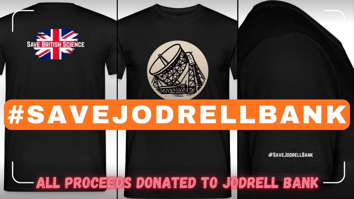 TheTomDune's tweet photo. It's time to do more to help #SaveJodrellBank.
I've created a line of merch to help the campaign and ALL proceeds WILL be donated to Jodrell Bank directly.
Head to https://t.co/JC2nLf4NgE and click on Save Jodrell Bank.
Every little helps. Remember to sign the petitions too! https://t.co/MYm5Q2KODB