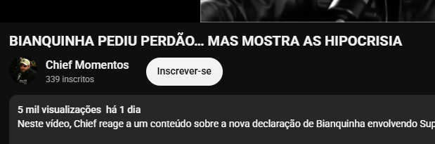Chief117Br's tweet photo. O cara criou um canal com meu nome pra reupar cortes da minha live e já tá pegando 5k views em 1 dia com 300 inscritos KKKKKKKKKKKKKKK

Entendem pq o MBL sempre denuncia meus canais? o estrago era pra ser 1000x maior. https://t.co/Hn1mS6HW6z