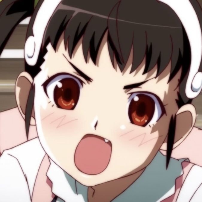 MarriedToMayoi's tweet photo. More angry serious Mayoi-chan because it's so freaking cute!! She reminds me of a small dog! Tiny chihuahua! https://t.co/y8Cp1b8n6v