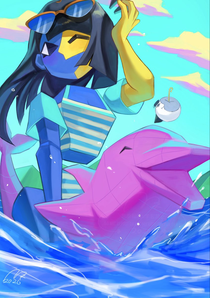 usagimarumei's tweet photo. Say hello to the pink dolphin！ https://t.co/duxEauwLEn