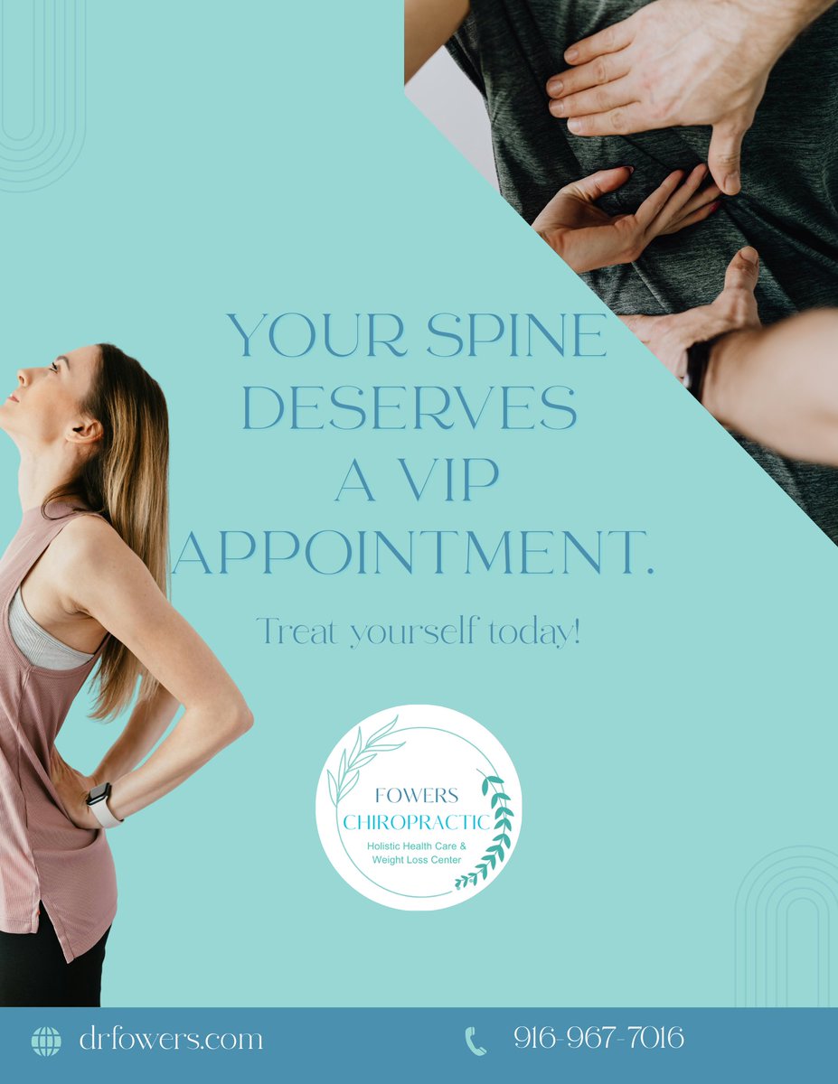 Fowers_Chiro's tweet photo. Spend a little time with Dr. Fowers and leave feeling straighter, lighter, and ready to take on the day. 😉

#spinaladjustment #drfowers #chiropracticadjustment #backpainrelief https://t.co/uaNHLqqSyX