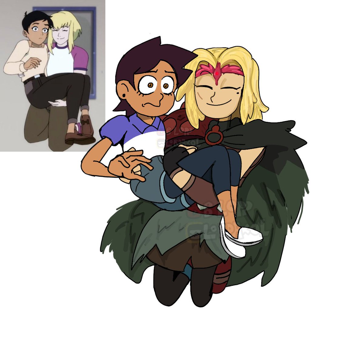 Bugbusted's tweet photo. They quite look similar

#myadventureswithsuperman #mawsm #amphibia #TOH #fanart #crossover https://t.co/t3gqywRpbj