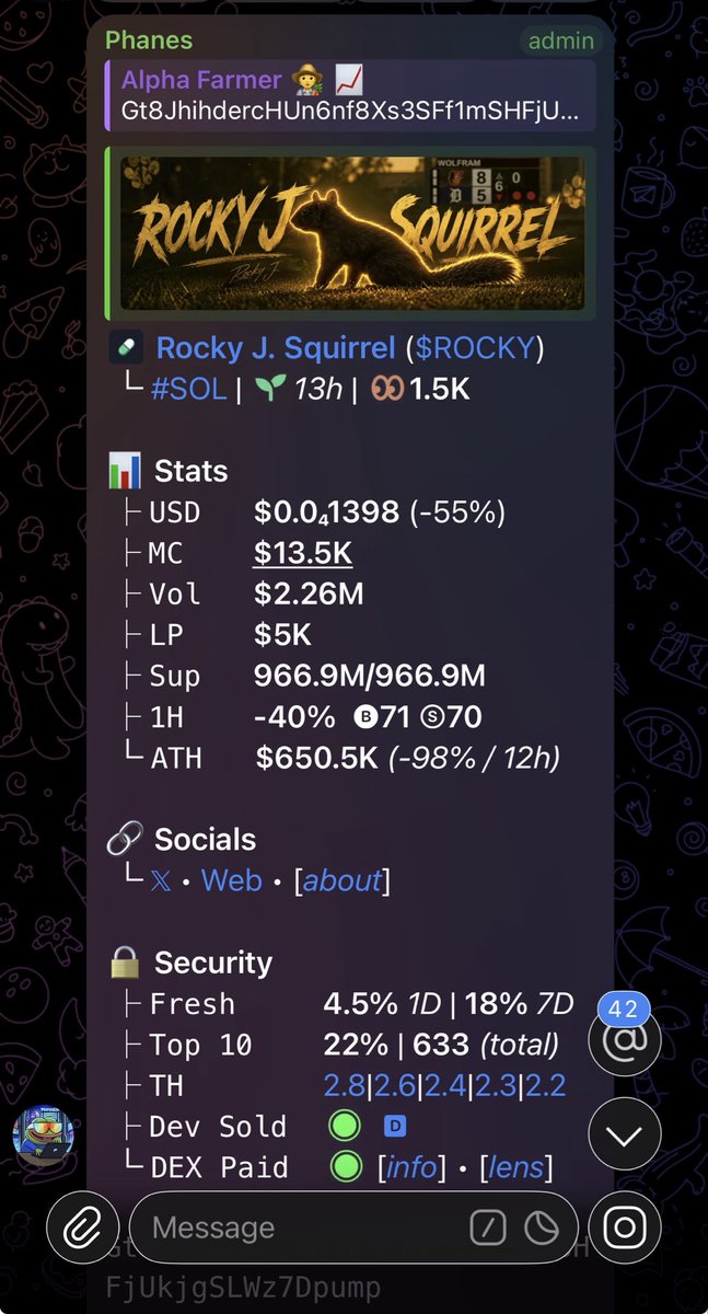 Alpha_farmer1's tweet photo. $ROCKY Hit 6x profit 💰
LFG🚀🚀🚀

Gt8JhihdercHUn6nf8Xs3SFf1mSHFjUkjgSLWz7Dpump https://t.co/QwubU26EtV
