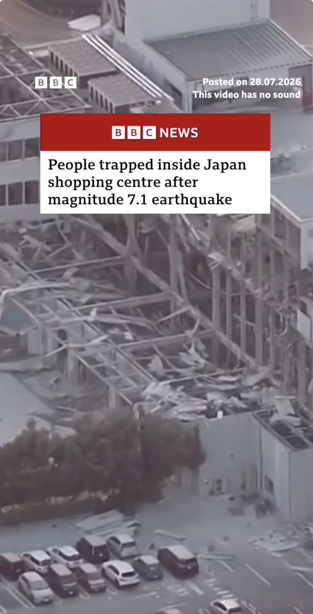 ai_arctic's tweet photo. A magnitude 7 earthquake struck Japan, causing widespread damage. Commercial buildings collapsed, multiple fires broke out, and many people are struggling in the summer heat. Some communities are still without electricity and running water, making daily life extremely difficult. https://t.co/KRPLWKXVUe