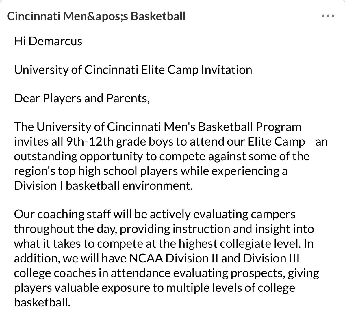 d2shifty4u's tweet photo. I’m beyond blessed to have received a camp invite from @CoachFuline !! 🔴⚫️ 

@CoachCalhoun_UC @Coach_MRobinson @Ben__Asher @CoachFuline @CoachSlay3 @curran_walsh https://t.co/8CIzzFe2Qo