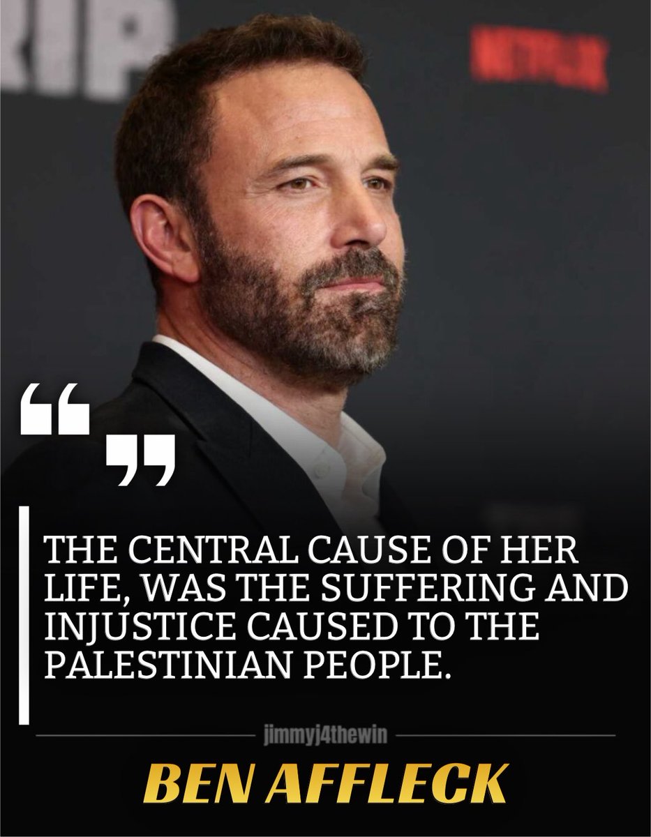 JimmyJ4thewin's tweet photo. Ben Affleck pays tribute to his late mother, a lifelong, staunch supporter of the PaIestinian cause. https://t.co/aanCEOgGtl