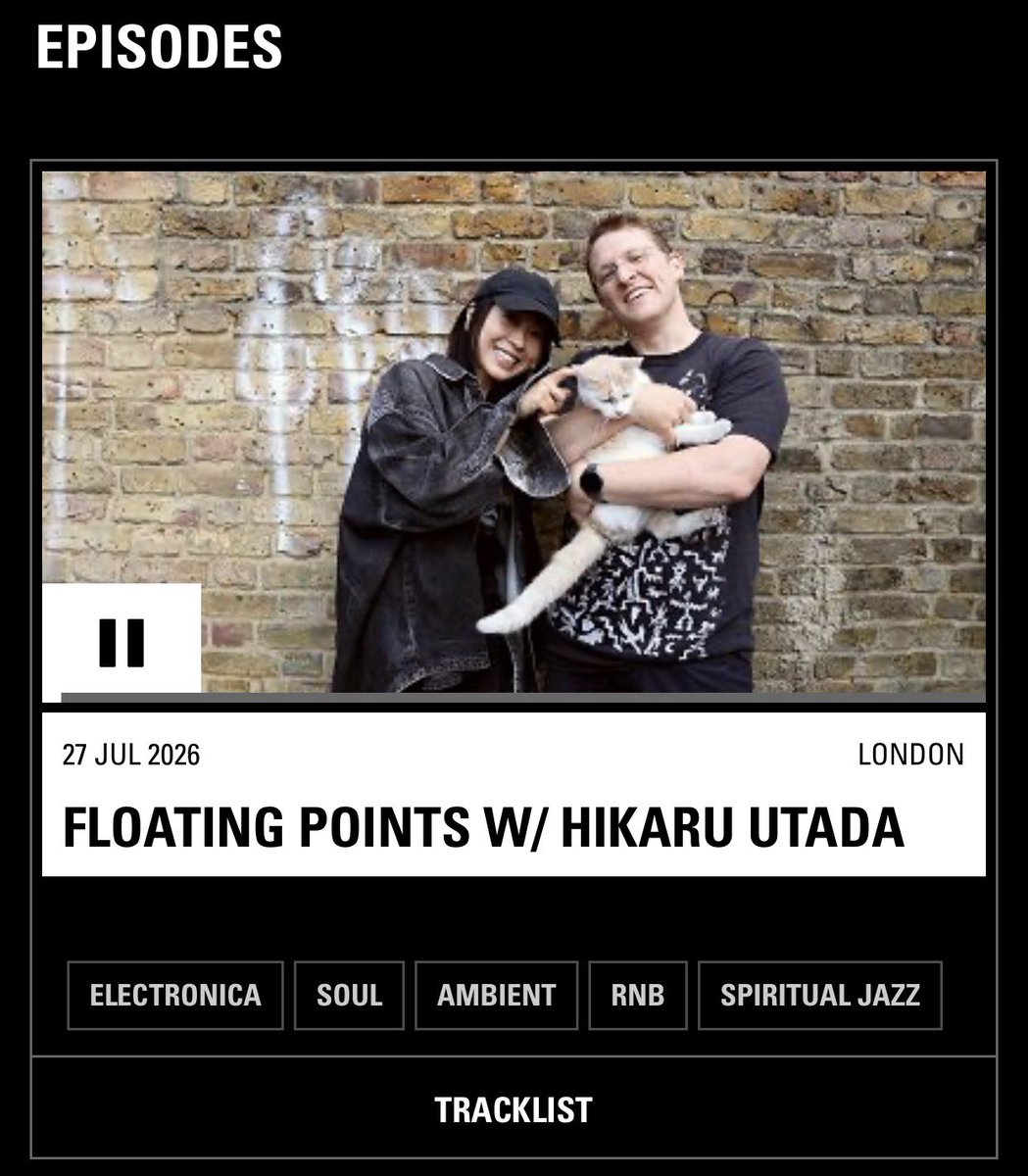 KOTANkorKAMUY_0's tweet photo. @KOTANkorKAMUY_9 #宇多田ヒカル #FloatingPoints #NTSlive
This one🎧2h👨‍💻🧺
▶︎【https://t.co/yuCKJPfAnf】 https://t.co/NWyah6BYNh