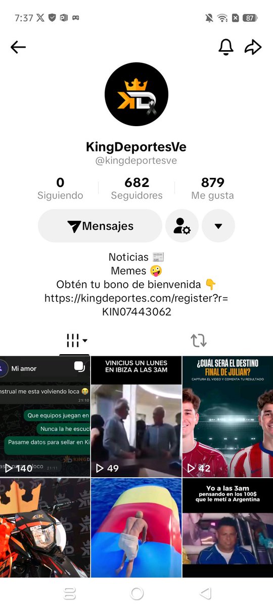 PolancoLis69362's tweet photo. @kingdeportes_ve Ya siguiendo el reino en tik tok usuario: eltiburon300 https://t.co/YESx6x3WDD
