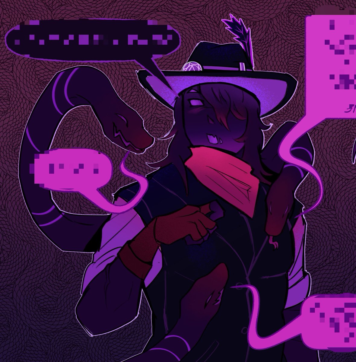 lloriday's tweet photo. big fan of this azure that i did ! 

im.just too lazy to translate the whole thing to post it here properly lol

#forsaken #azure #spectre (as snakes) https://t.co/ySJPXn78ez