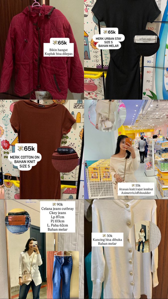 itzdindelle's tweet photo. Wts jaket, dress fitbody cotton on, cardigan knit or rajut lembut, atasan offshoulder/ asimetris https://t.co/9mbHiPEa4B