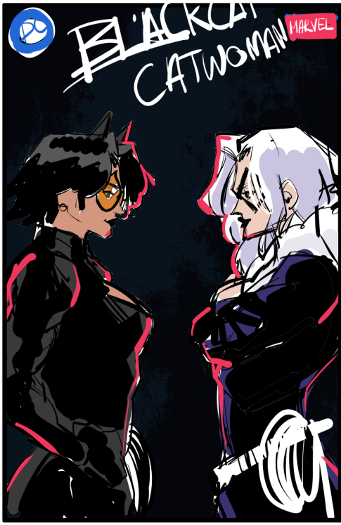 ShimoArt_'s tweet photo. Black Cat / Catwoman https://t.co/J6DTIXBTH8