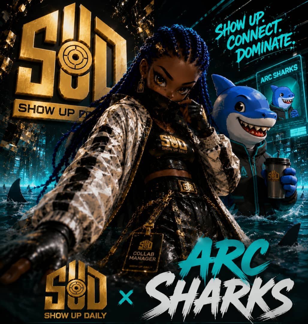 show_up_daily_'s tweet photo. We're excited to announce our collaboration with @ArcSharks

Arc Sharks is a 6,767-supply Free Mint NFT collection built for the Arc community, serving as an on-chain identity.

𝐌𝐢𝐧𝐭 𝐃𝐞𝐭𝐚𝐢𝐥𝐬
⚙️ Supply: 6,767
⛓️ Chain: Arc
🔖 Mint Price: FREE
📅 Mint Date: TBA https://t.co/0kIYMzxkrk
