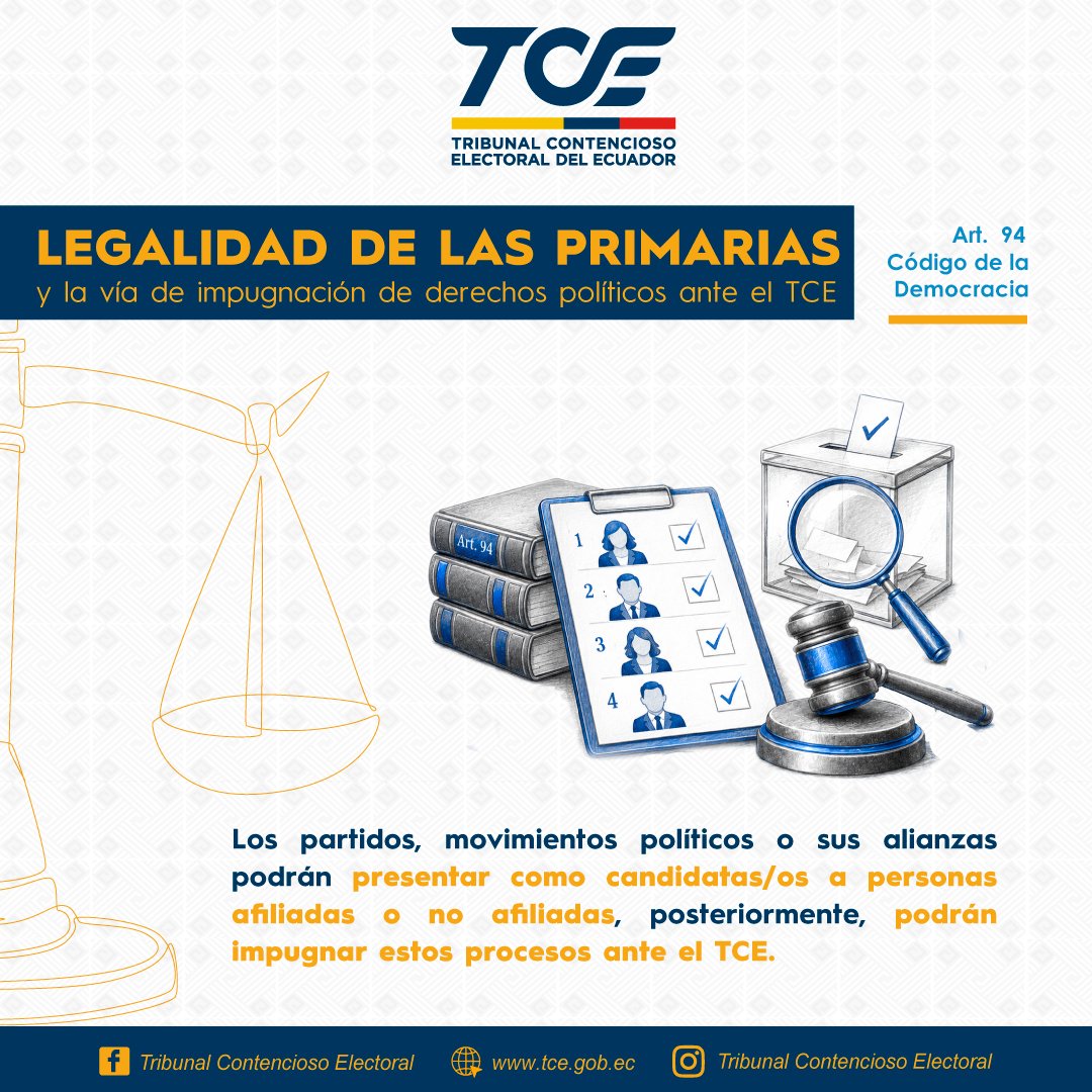 InfoZIFS's tweet photo. @TriURBAS @CNE_EnriquePita @JCSolines @Presidencia_Ec @Expresoec @lahoragt @VERAZ_TWIT @CarlaMaldonadoP @bonilcaricatura @carlamaldonado_ @notimundoec @artumoscoso @Tri_URBANO Hola @TCE_Ecuador
En #EleccionesPrimarias el citado artículo 94 Cód Dem
exige listas completas, esto es candidatos principales y suplentes
#RégimenDePartidos:
Cambios supevinientes solo deberían realizarse con esos nombres, no con intrusos de última hora
https://t.co/Z7eQSFqiHG https://t.co/0mCzpyEImG