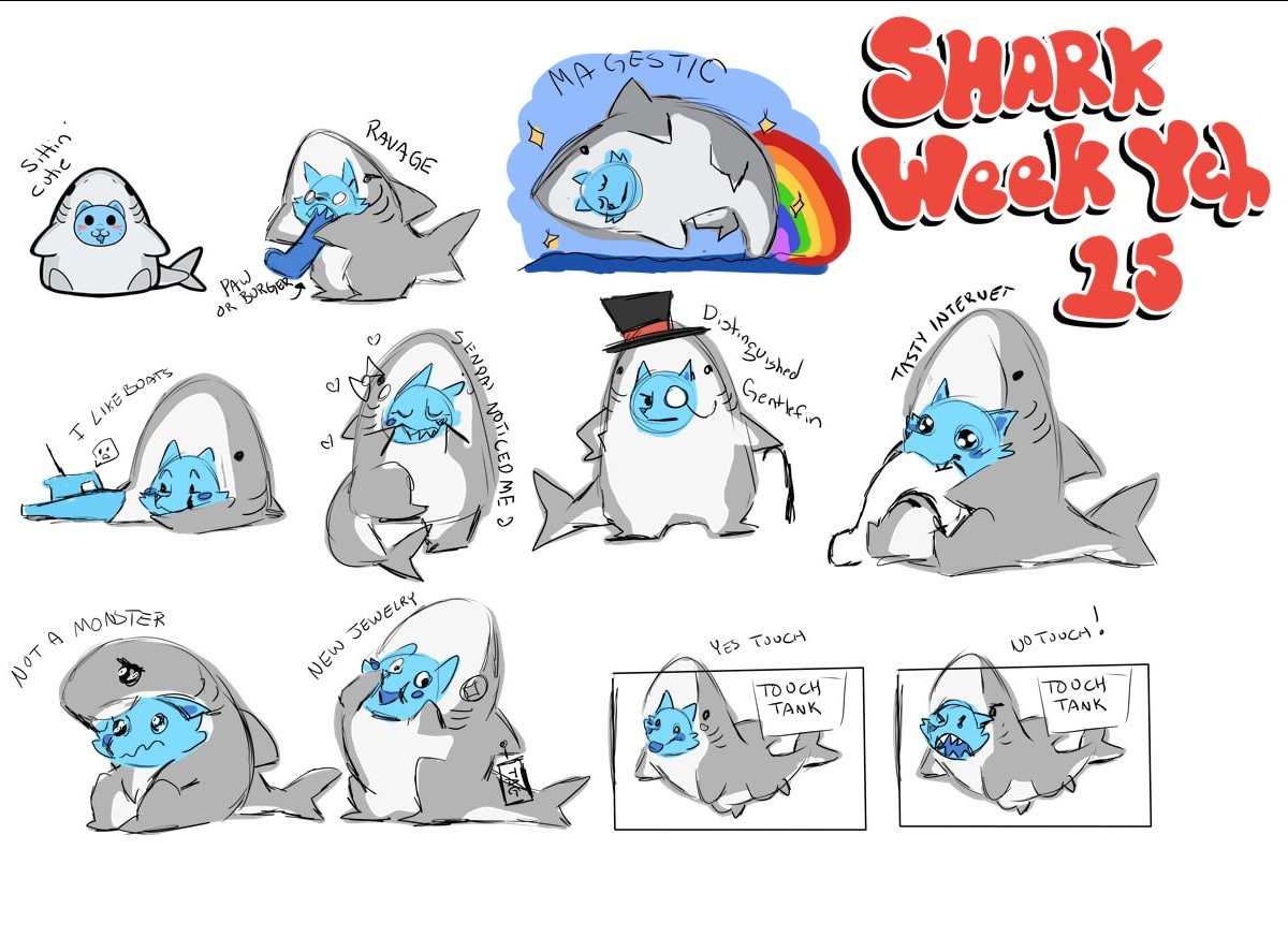 TheRedGhostArt's tweet photo. Have you considered.... 

SHARK DERPS?! https://t.co/ETxxjEFtSi