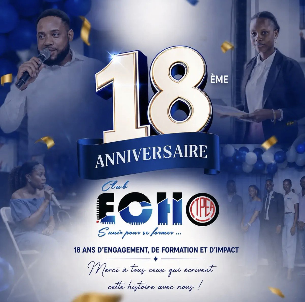 marcalainb's tweet photo. Le Club ECHO du @CtpeaHaiti est majeur !

Dix-huit années se sont écoulées depuis qu’un groupe d’étudiants du CTPEA a décidé de créer ce club au sein de l’une des meilleures écoles d’économie, de statistique et de planification du pays.

🫶🏾🇭🇹 Humilité et fierté. 🇭🇹🫶🏾

Vive le Club ECHO du CTPEA !

Fier de voir cette initiative, cofondée durant mes années d’étudiant, traverser le temps et continuer à grandir. 

Merci à tous les comités depuis 2008 qui se sont succédé et qui continuent de faire vivre cette belle aventure en continuant à faire passer le flambeau. ❤️❤️❤️