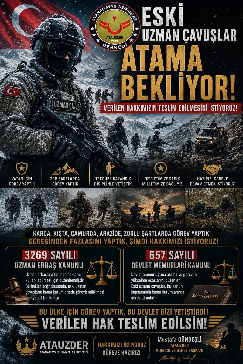 acemre_'s tweet photo. @gundes_46 KOPAN HAYATLAR!
Kopan Hayatlar için merkezi atama şart! 🇹🇷
@RTErdogan
@_cevdetyilmaz
@mustafaciftcitr
@TC_icisleri
@YasarGulermsb
@tcsavunma
@hulusiakarmedya
@suleymansoylu
#eskiuzmançavuşlar
Mustafa Gündeşli https://t.co/U8UMjtuhMF