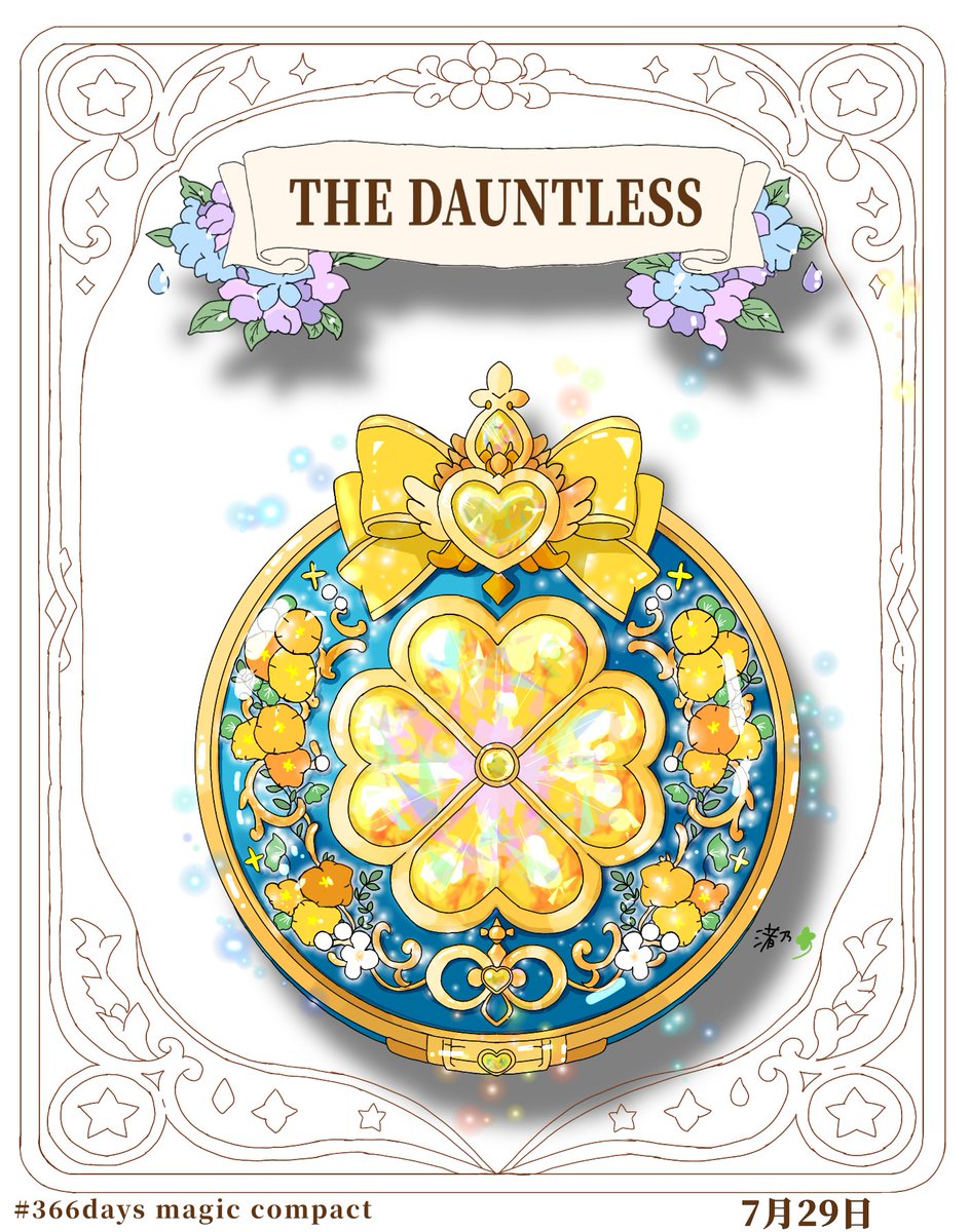 Shizuku06's tweet photo. 🪄 Birth Flower Compact – July 29

🌼 Nasturtium
"THE DAUNTLESS"

There will be days when you need to stop.

It takes courage to pause,
just as it takes courage to move forward.

Both kinds of strength already live within you.

💬 What magic ?

#366DayMagicCompact
#MagicalItems
#FantasyArt